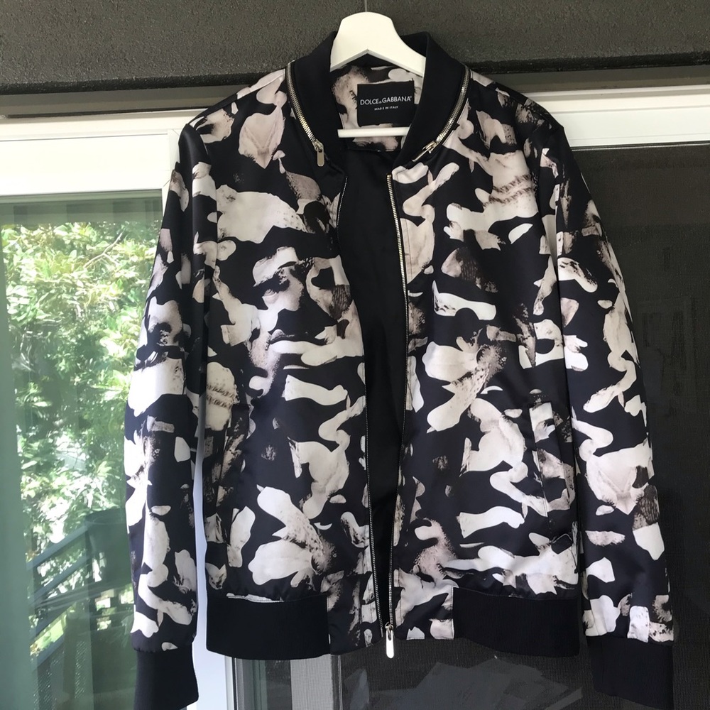 Dolce and Gabbana Satin Bomber Jacket